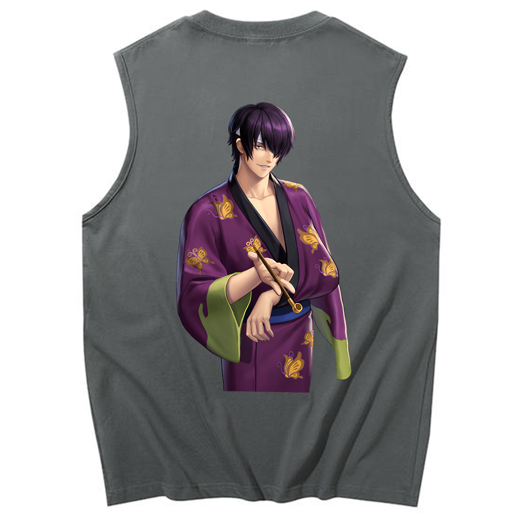 （画像用） ぎんたま 坂田銀時（さかたぎんとき） 神楽 志村新八（しむら しんぱち） GINTAMA Sakata Gintoki Kagura Shimura Shinpachi コットン100％タンクトップ（背面プリント）